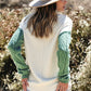 Vineyard Green Colorblock Patched Pocket Drop Shoulder Sweater