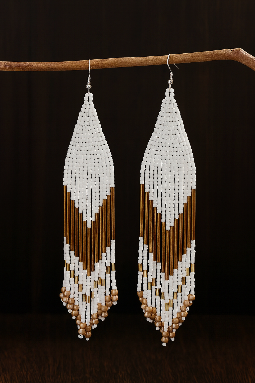 Champagne Nights Beaded Earrings