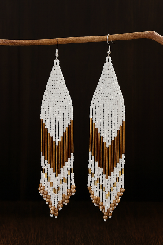 Champagne Nights Beaded Earrings