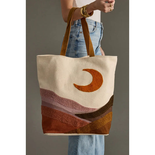 Moon Boho Tote Bag