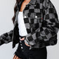 Black and Grey Denim Jacket ￼