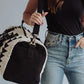 Cream & Black Aztec Duffel