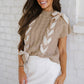 Cable Knit Satin Bowknot Sweater Bowvia