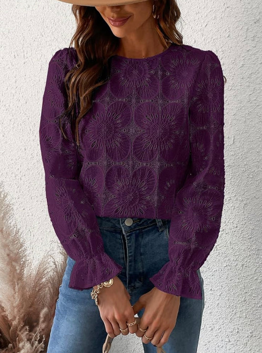 Blooming Blossom Purple Summer Top