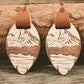 Leather mountain earrings