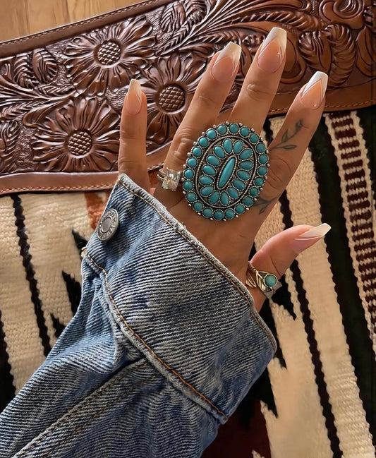 Cluster Turquoise Ring