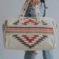 Cream and Rose Aztec Duffel