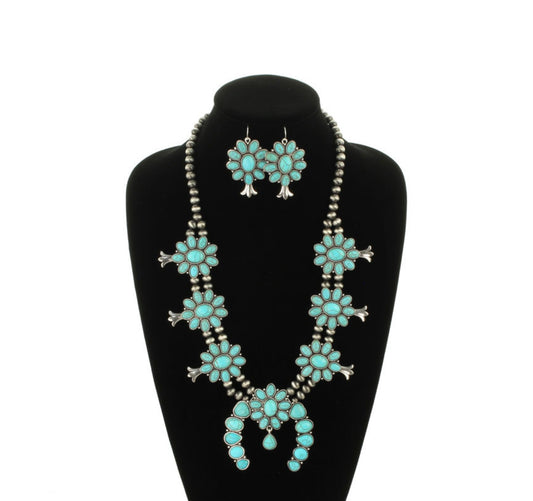 Western Sky Squash Blossom Necklace