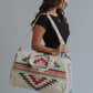 Cream and Rose Aztec Duffel