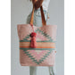 Pink, Orange & Slate Aztec Tote