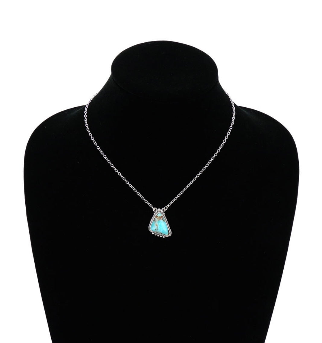 Tuscan Howlite Turquoise Necklace