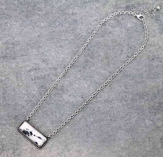 Stone Bar Necklace