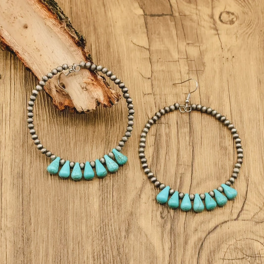 Turquoise raindrop earrings