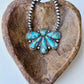Blue Handstone Blooming Petal Necklace