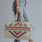 Cream and Rose Aztec Duffel