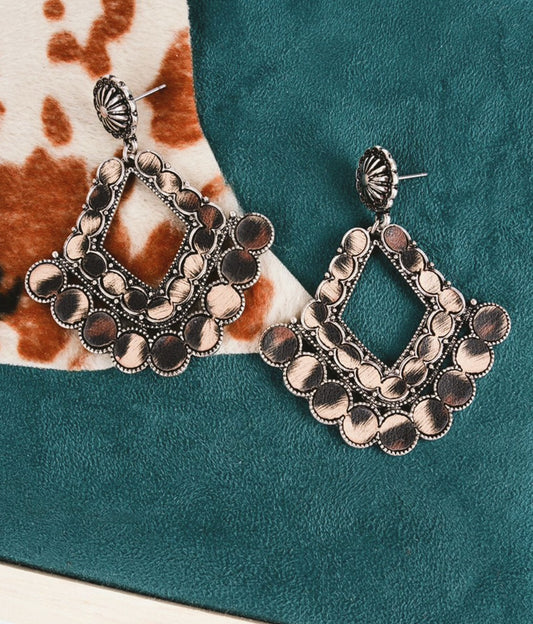 Leopard western earrings