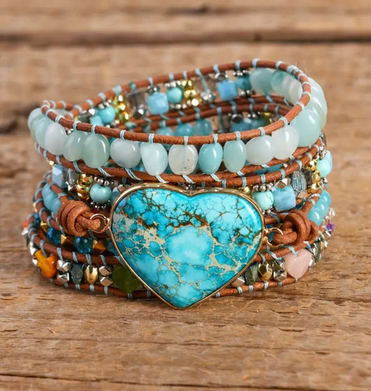 Turquoise Boho Wrap Bracelet