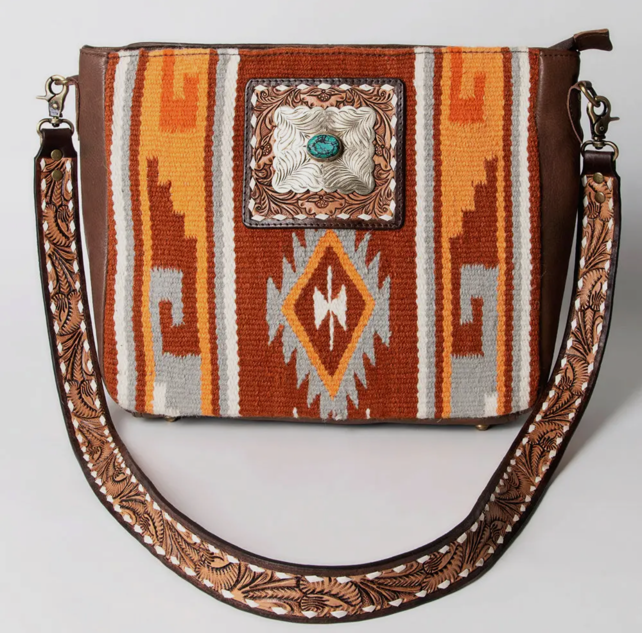Tangerine Skies Luxury Western Purse