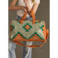 Green, Orange & Pink Aztec Duffel