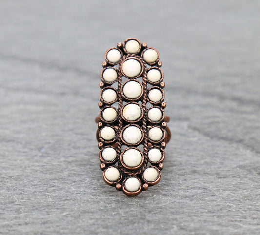 White Stone Ring