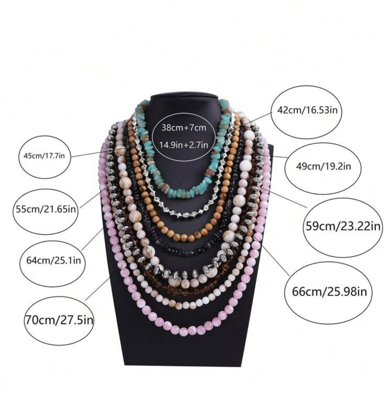 Bohemian Layered Necklace Set