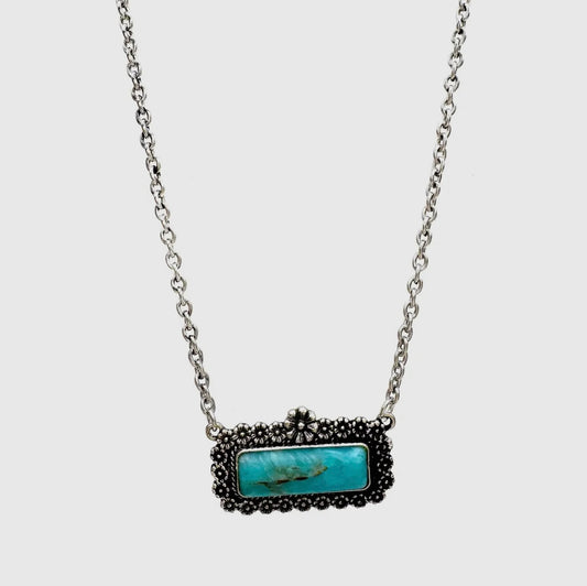 Turquoise Bar Necklace