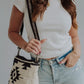 Black and White Aztec Print Purse