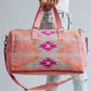Orange, Bright Pink & Slate Aztec Duffel