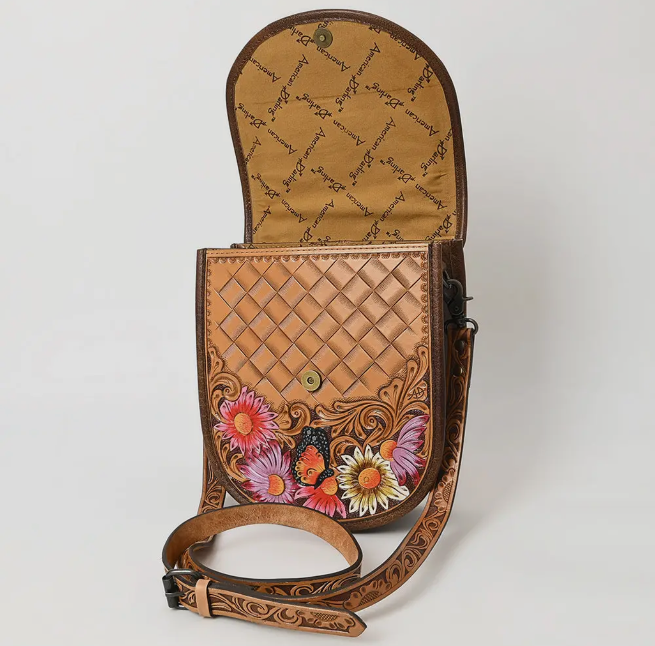 Floral Genuine Leather Luxury Western Purse