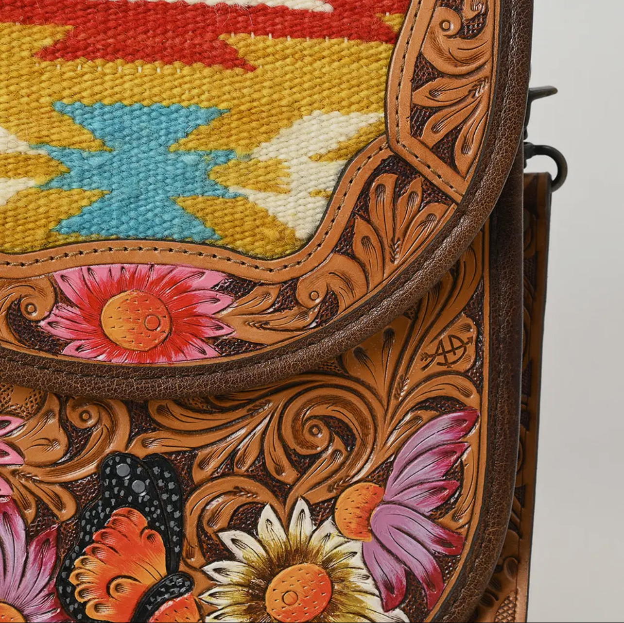 Floral Genuine Leather Luxury Western Purse