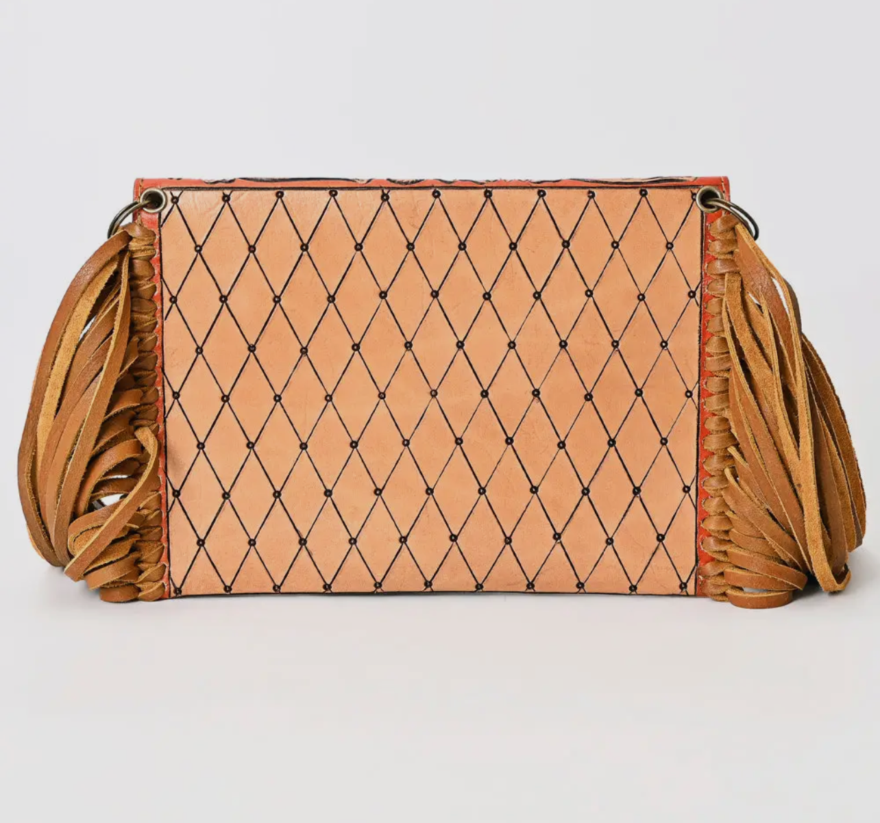 Burnt Orange Genuine Leather Luxury Western Purse