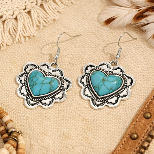Headed West Heart Earrings