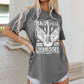 Gray Guitar Slogan Letter Graphic Print Oversized T Shirt