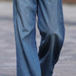 Blue Slouchy Wide Leg Jeans