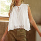 White Baby Doll Crochet Eyelet Top