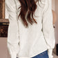 White Floral Embroidered Shirred Sleeve Elegant Shirt