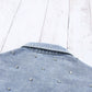 Mist Blue Rhinestones Studded Denim Jacket