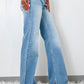 Myosotis High Rise Shift Slit Leg Straight Jeans