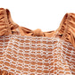 Dusty Tan Square Neck Wide Sleeves Flowy Top