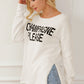 Snow White Champagne Please Graphic Sweater