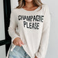 Snow White Champagne Please Graphic Sweater