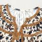 Floral Frilly Blouse with Lace Up
