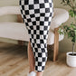 Checkered Side Slit Midi Skirt Chessa