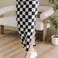 Checkered Side Slit Midi Skirt Chessa