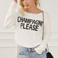 Snow White Champagne Please Graphic Sweater