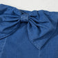 Sail Blue Vintage Bow Front Smocked Back Denim Tube Top