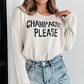 Snow White Champagne Please Graphic Sweater