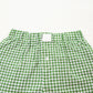 Fern Green Red Plaid Gingham Printed High Waist Shorts