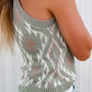 Laurel Green Western Tribal Aztec Pattern Knit Sweater Tank