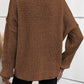 Rose Red Pointelle Knit Button V Neck Drop Shoulder Sweater